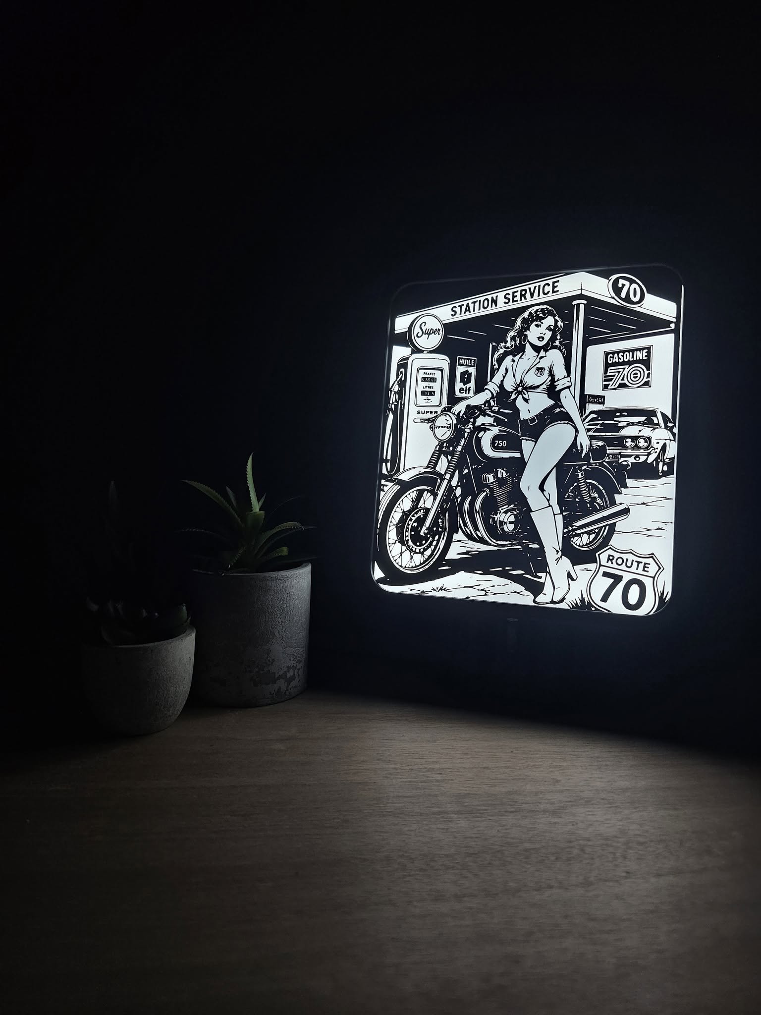 Lampe VariaNoctis Route 70 allumée